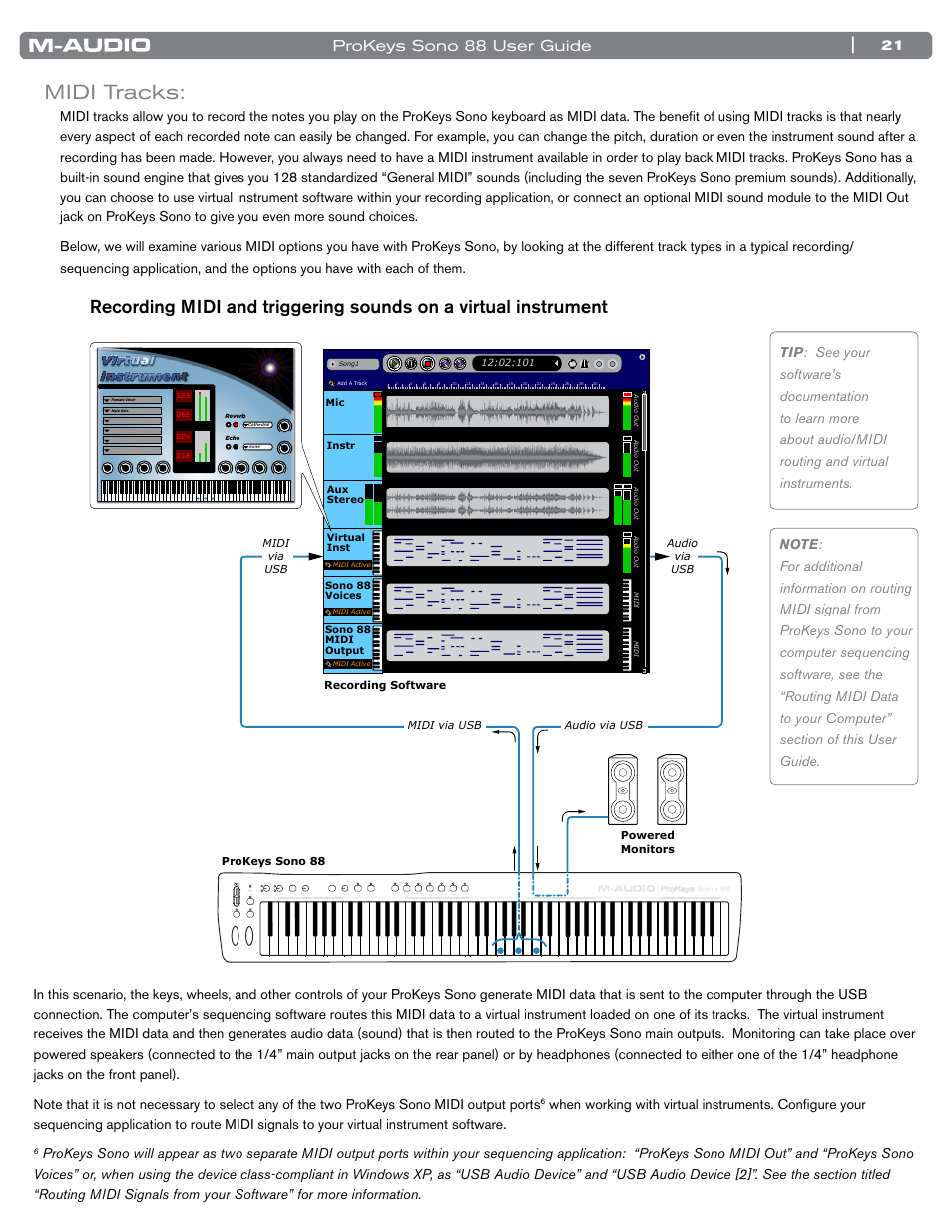 Midi tracks, Prokeys sono 88 user guide | M-AUDIO ProKeys Sono 88 User Manual | Page 22 / 50