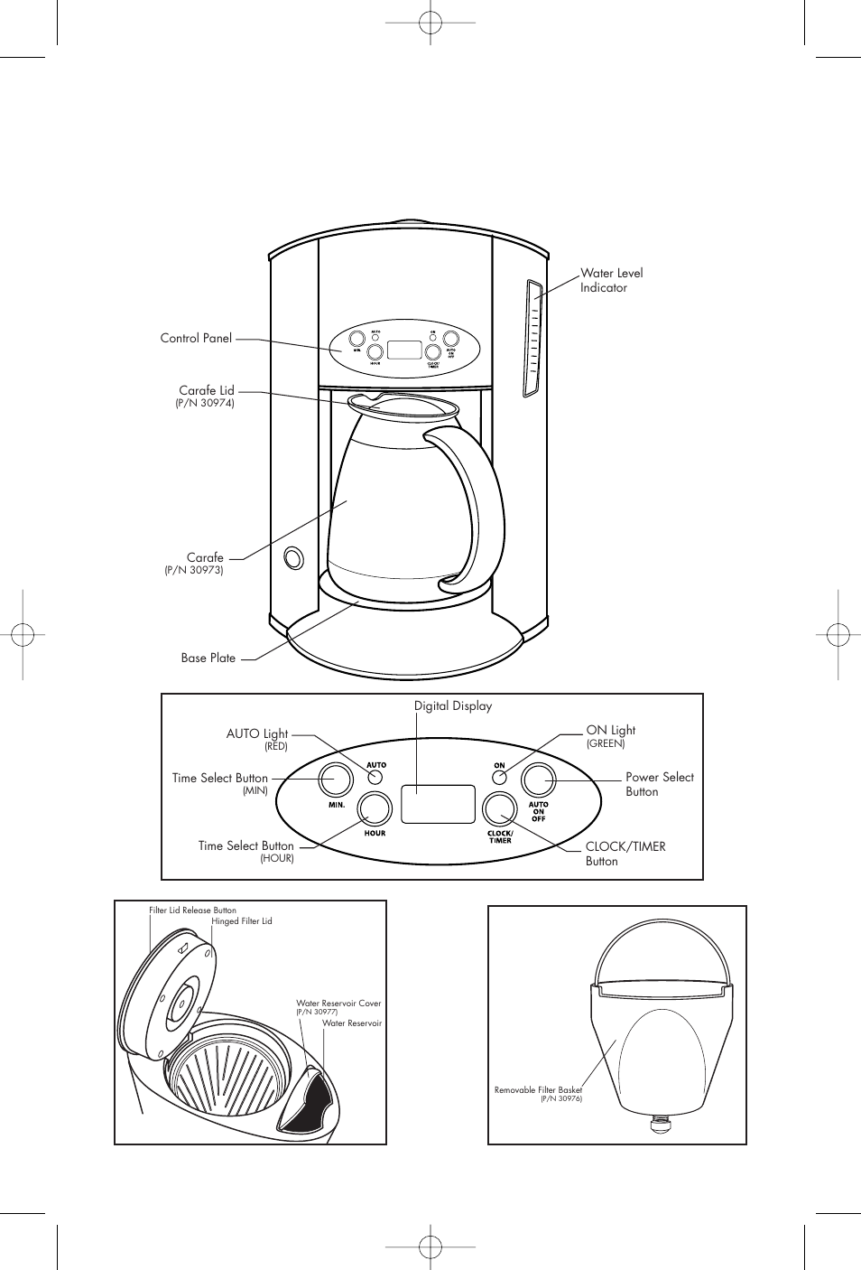 Parts identification, Your product may vary slightly from illustration, Figure 1 | Figure 3, Figure 2, Figure 4 | Melitta ME10TDS User Manual | Page 5 / 12