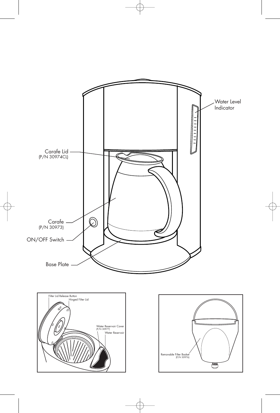 Parts identification, Your product may vary slightly from illustration | Melitta ME10TS User Manual | Page 5 / 12