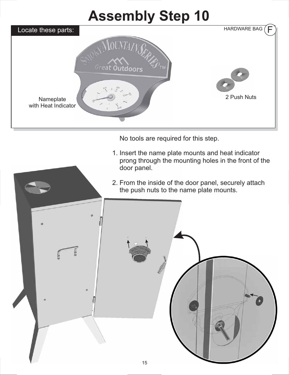 Assembly step 10 | Master Cookware 3405GT User Manual | Page 15 / 28