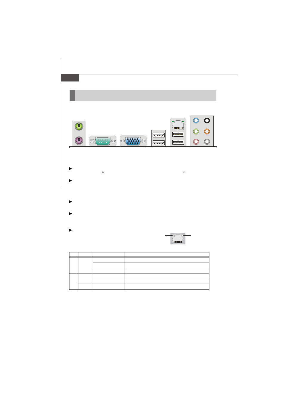 Back panel | Micro Star  Computer G31M User Manual | Page 24 / 116