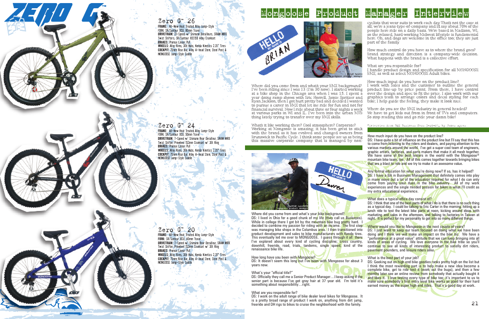 Mongoose product manager interview, Zero g | Mongoose Teocali Super User Manual | Page 11 / 21