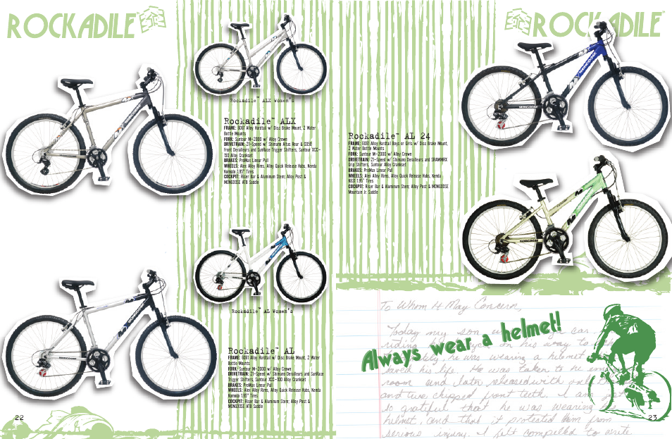 Always w ear a helm et! always w ear a helm et, Rockadile, Al 24 | Mongoose Teocali Super User Manual | Page 12 / 21