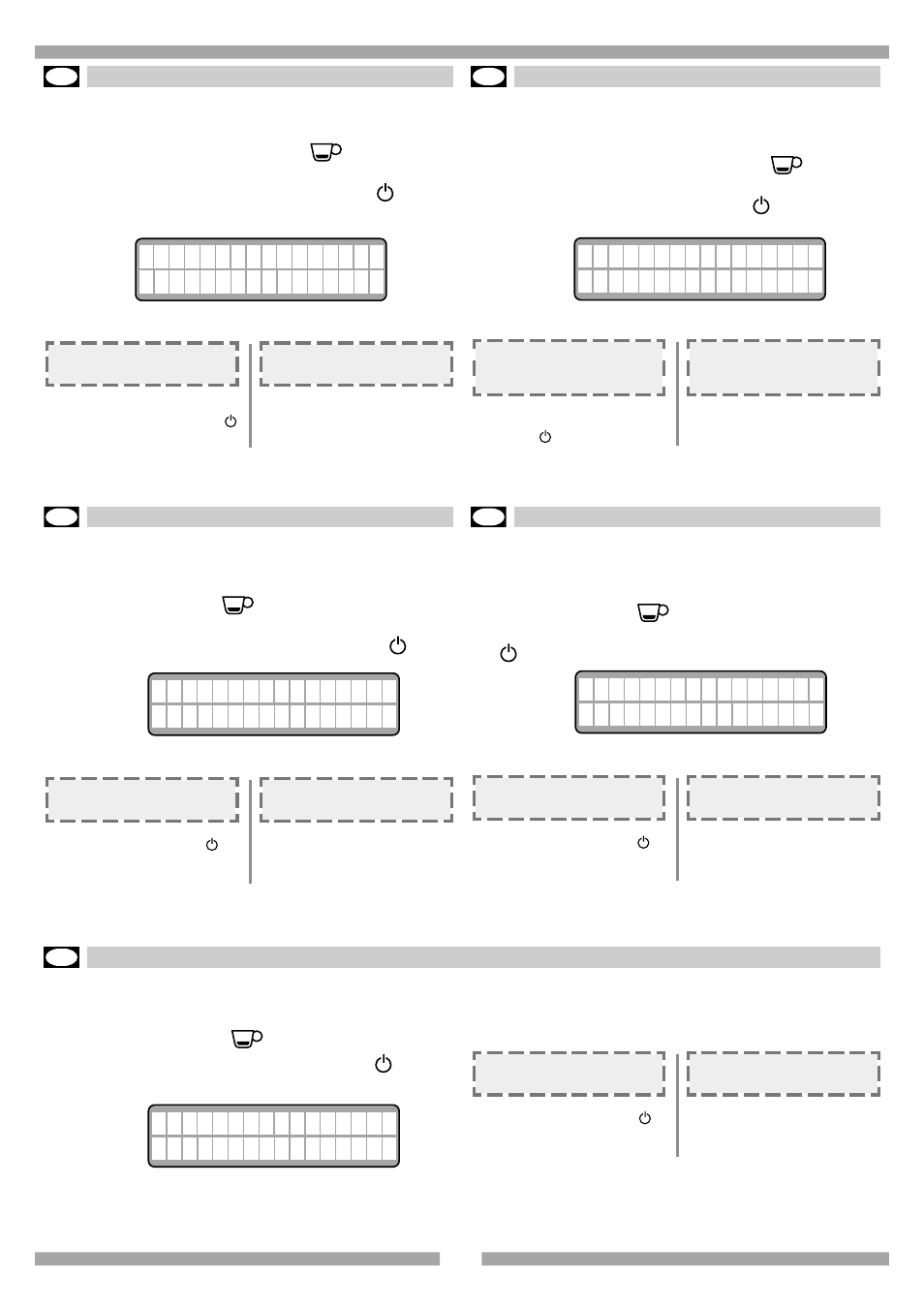 5 - programmering, 5 - programación, 5 - programmation | 5 - programmierung, 5 - programação, 1 accès à la programmation, 1 zugang zur programmierung, 1 toegang tot de programmering, 1 entrada en la programación, 1 acesso à programação | Mamiya Built-In Automatic Electronic Coffee Machine SCM1 User Manual | Page 54 / 101