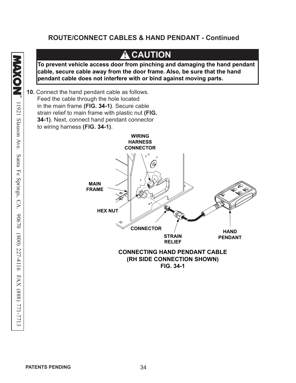 Caution | Maxon Telecom WL7-VERS. C User Manual | Page 34 / 61