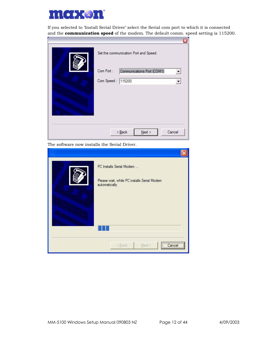 Maxon Telecom MM-5100 User Manual | Page 12 / 44