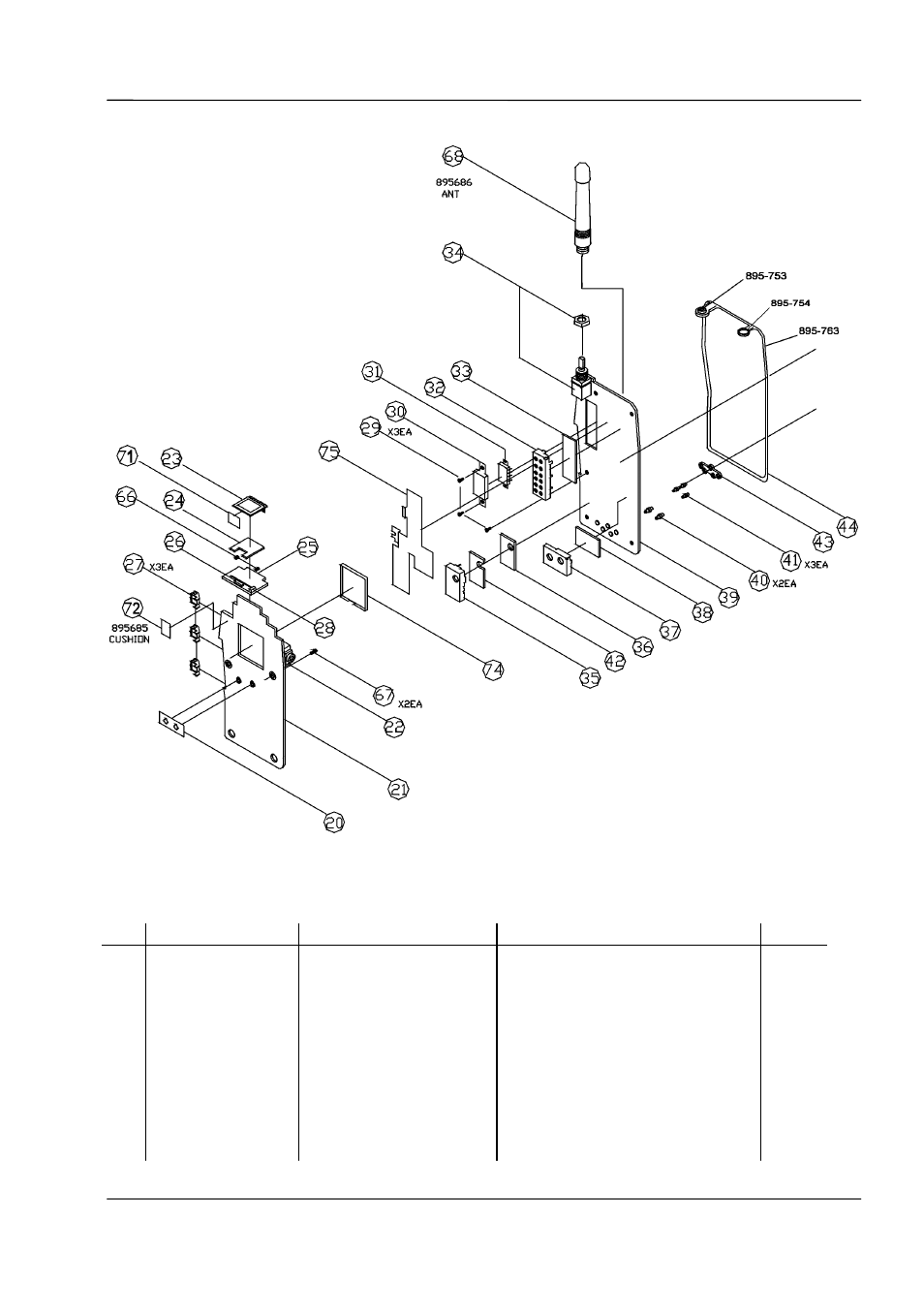Figure 8-2 - exploded mechanical drawing 2 -5 | Maxon Telecom SP210 User Manual | Page 55 / 95