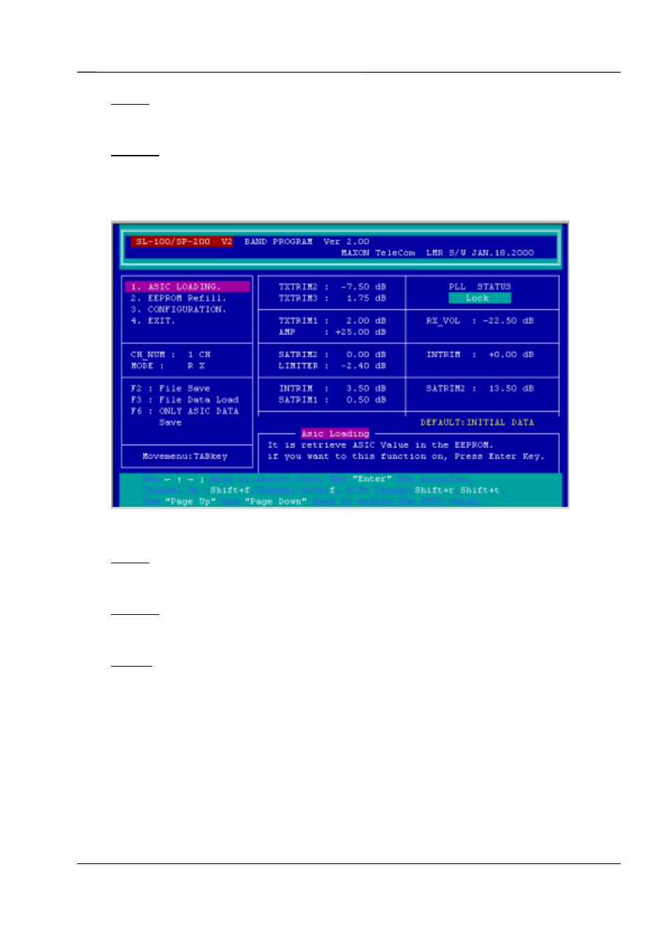 Figure 11-5 - asic control screen (rx) -5 | Maxon Telecom SP210 User Manual | Page 89 / 95