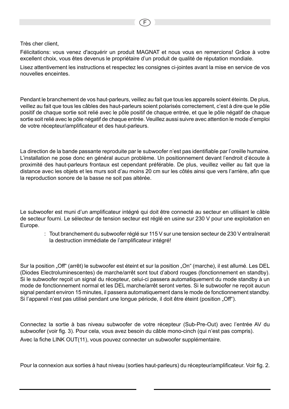 Magnat Audio Quantum 630A User Manual | Page 8 / 32