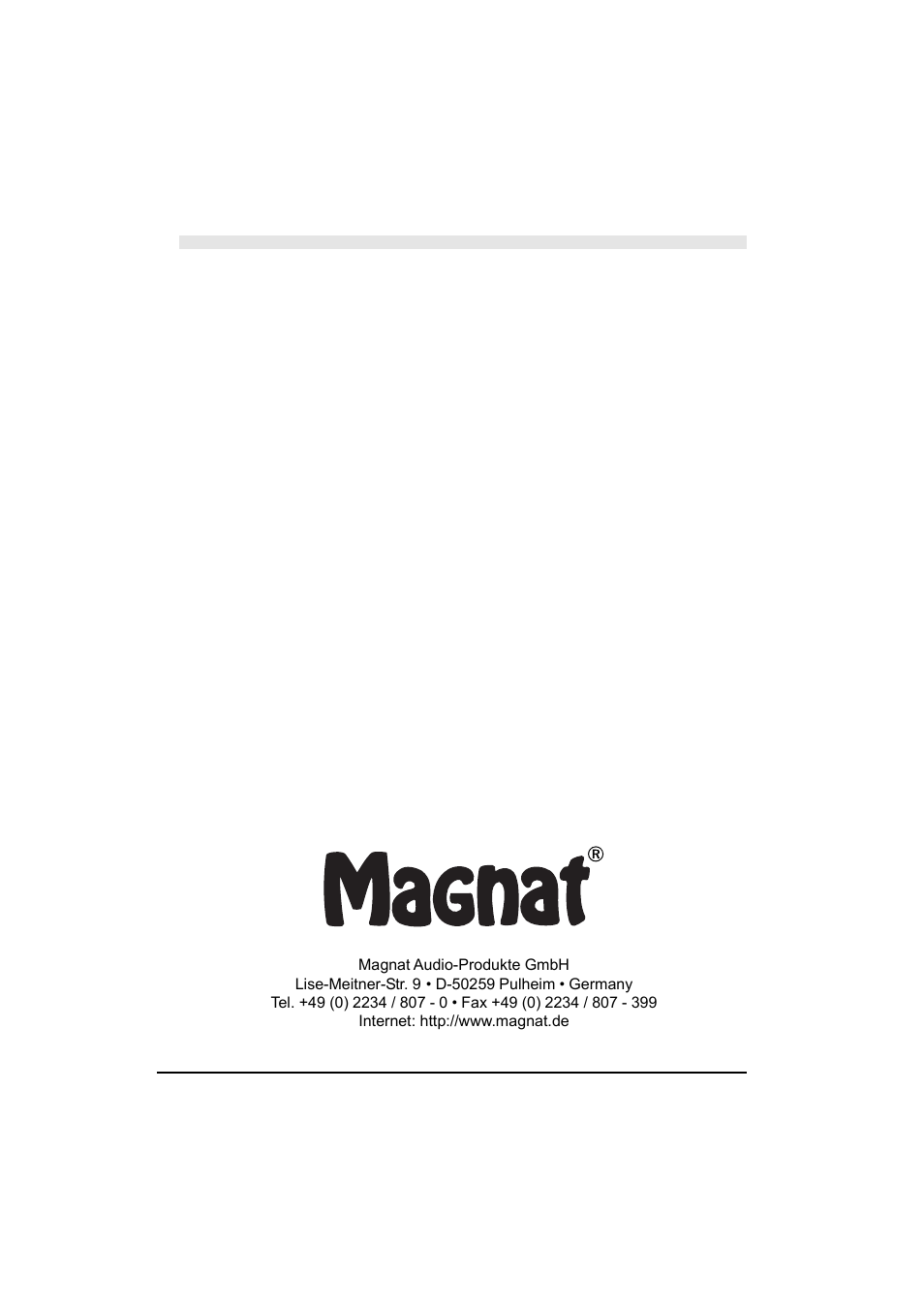 Magnat Audio PRO 1620 User Manual | Page 37 / 37