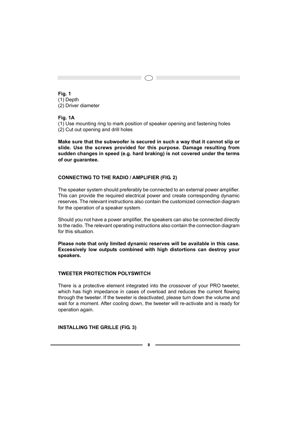 Magnat Audio PRO 1620 User Manual | Page 8 / 37