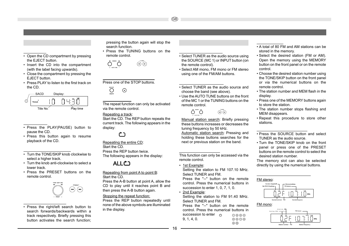Magnat Audio MC 1 User Manual | Page 16 / 52