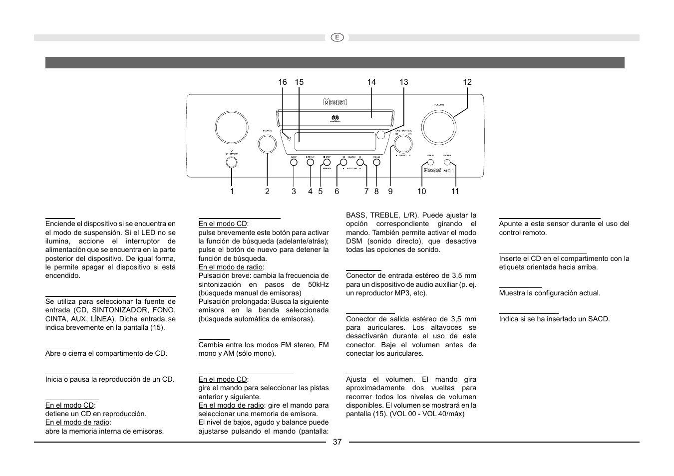 Magnat Audio MC 1 User Manual | Page 37 / 52