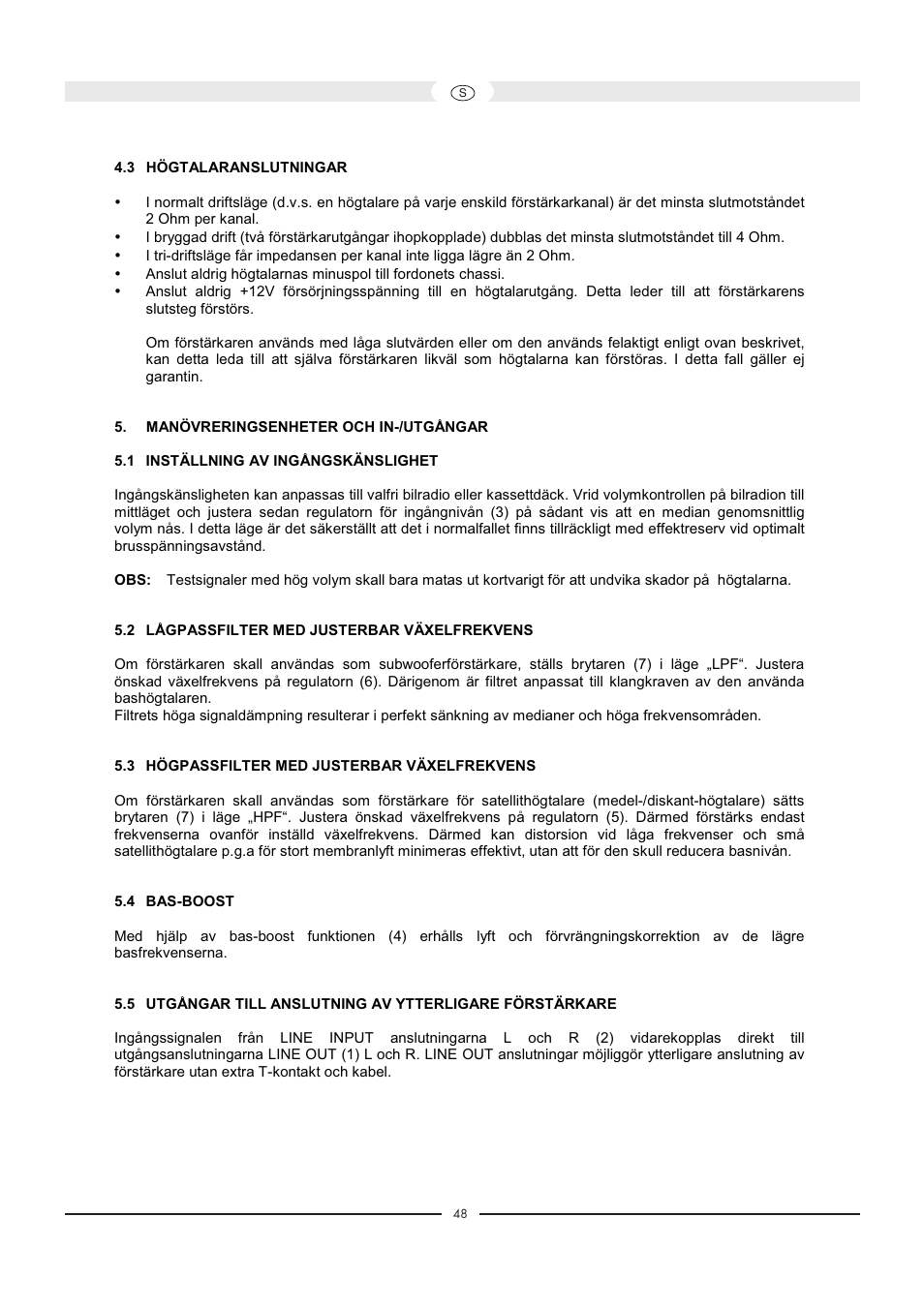 Magnat Audio 400 / 1000 User Manual | Page 48 / 72
