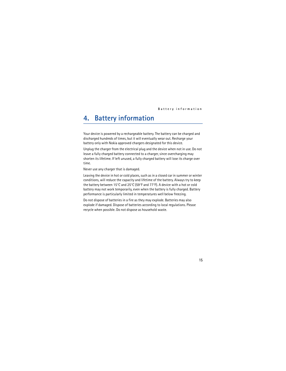 Battery information | Mobile Authority Headset BH-701 User Manual | Page 15 / 16