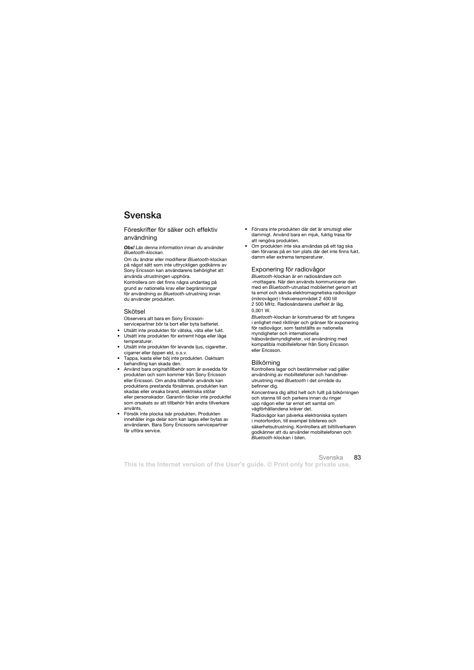 Svenska | Mobile Authority MBW-100 User Manual | Page 84 / 98
