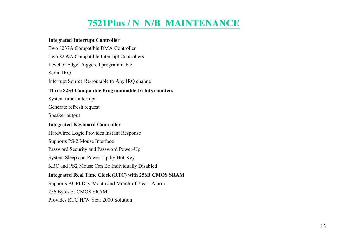 MiTAC 7521 PLUS/N User Manual | Page 14 / 180