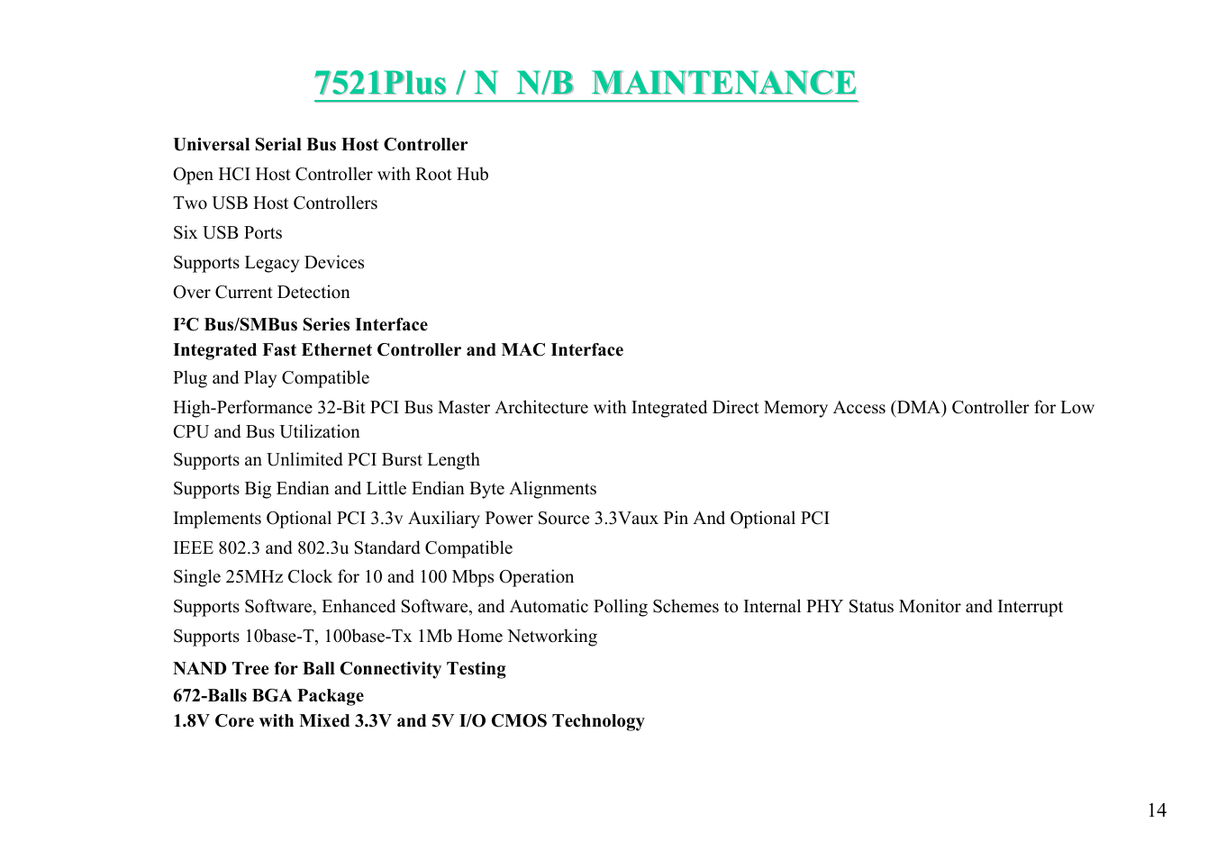 MiTAC 7521 PLUS/N User Manual | Page 15 / 180