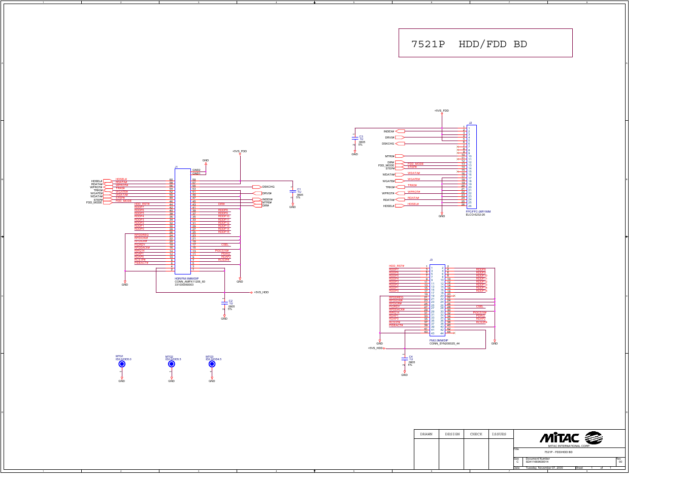 7521p hdd/fdd bd | MiTAC 7521 PLUS/N User Manual | Page 175 / 180
