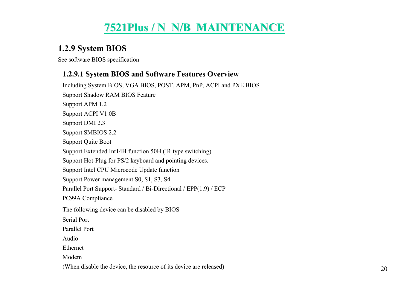 MiTAC 7521 PLUS/N User Manual | Page 21 / 180