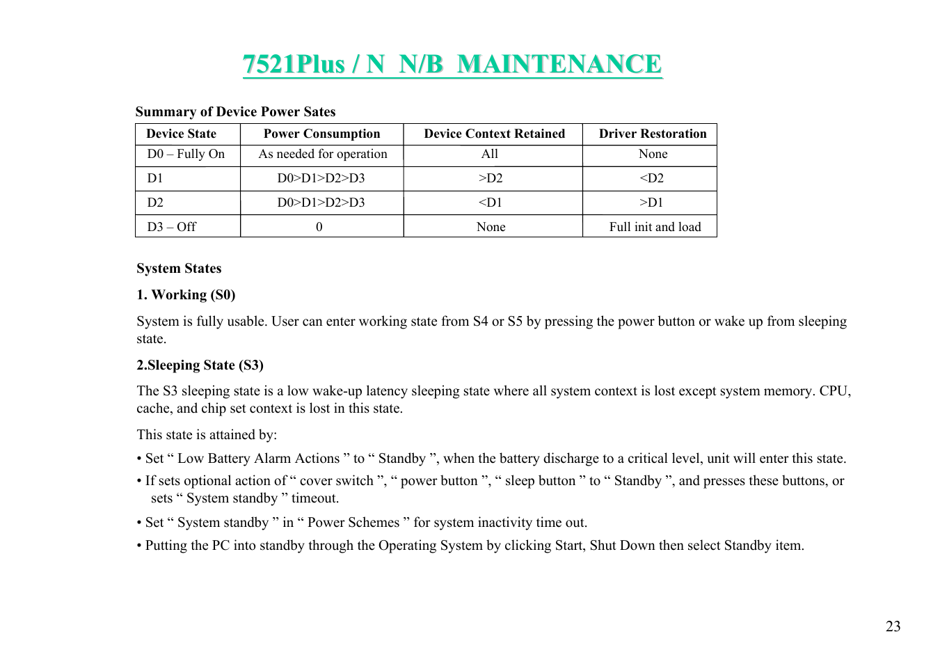 MiTAC 7521 PLUS/N User Manual | Page 24 / 180