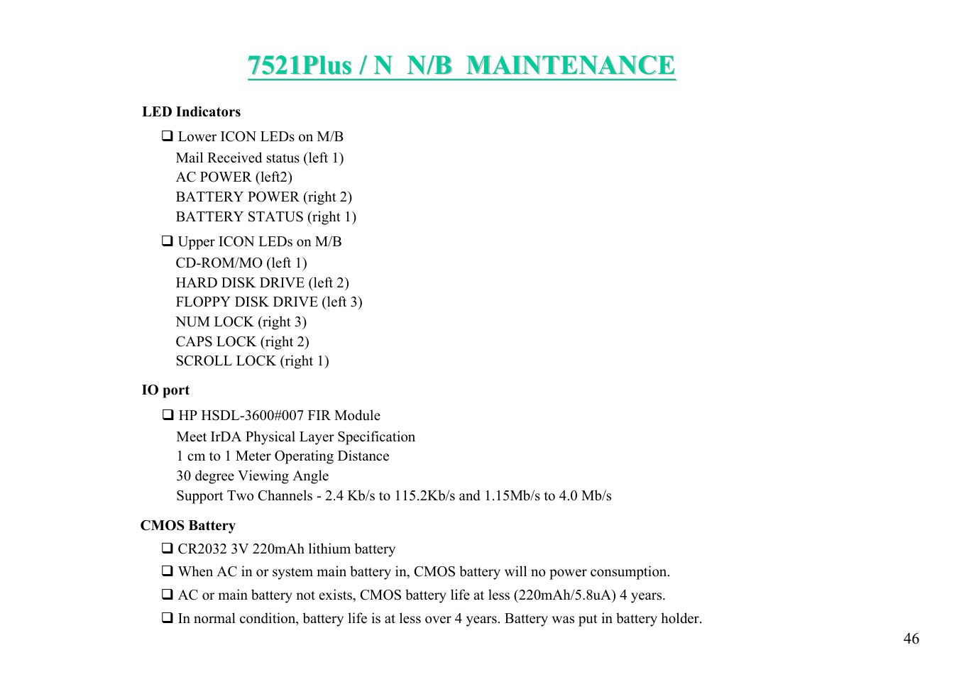 MiTAC 7521 PLUS/N User Manual | Page 47 / 180