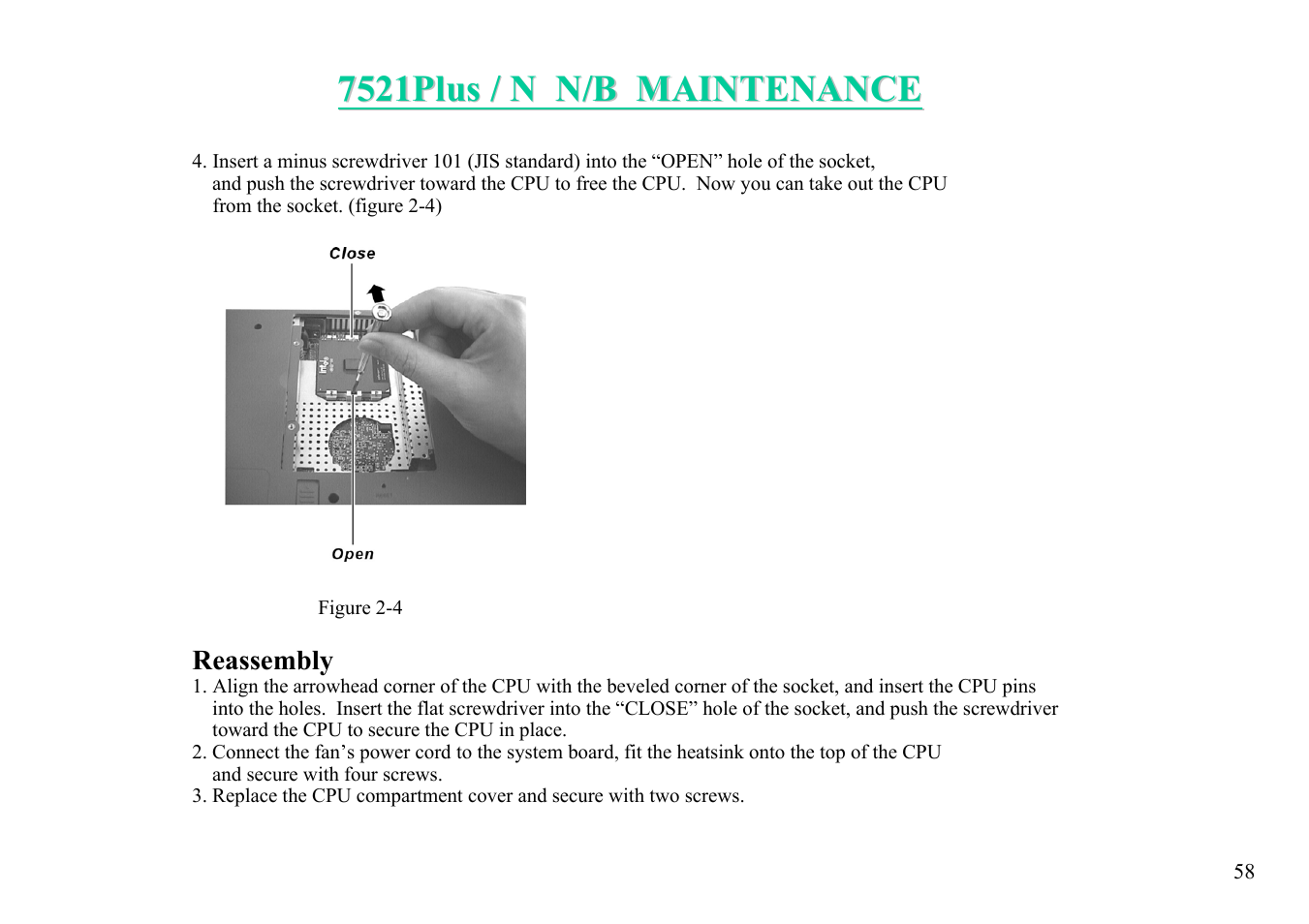 MiTAC 7521 PLUS/N User Manual | Page 59 / 180