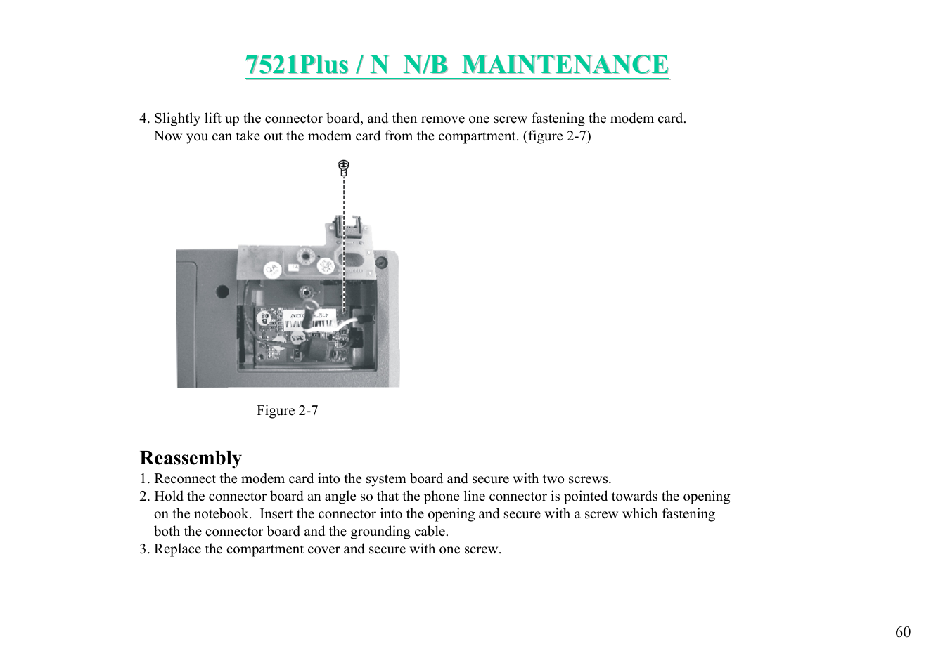 MiTAC 7521 PLUS/N User Manual | Page 61 / 180