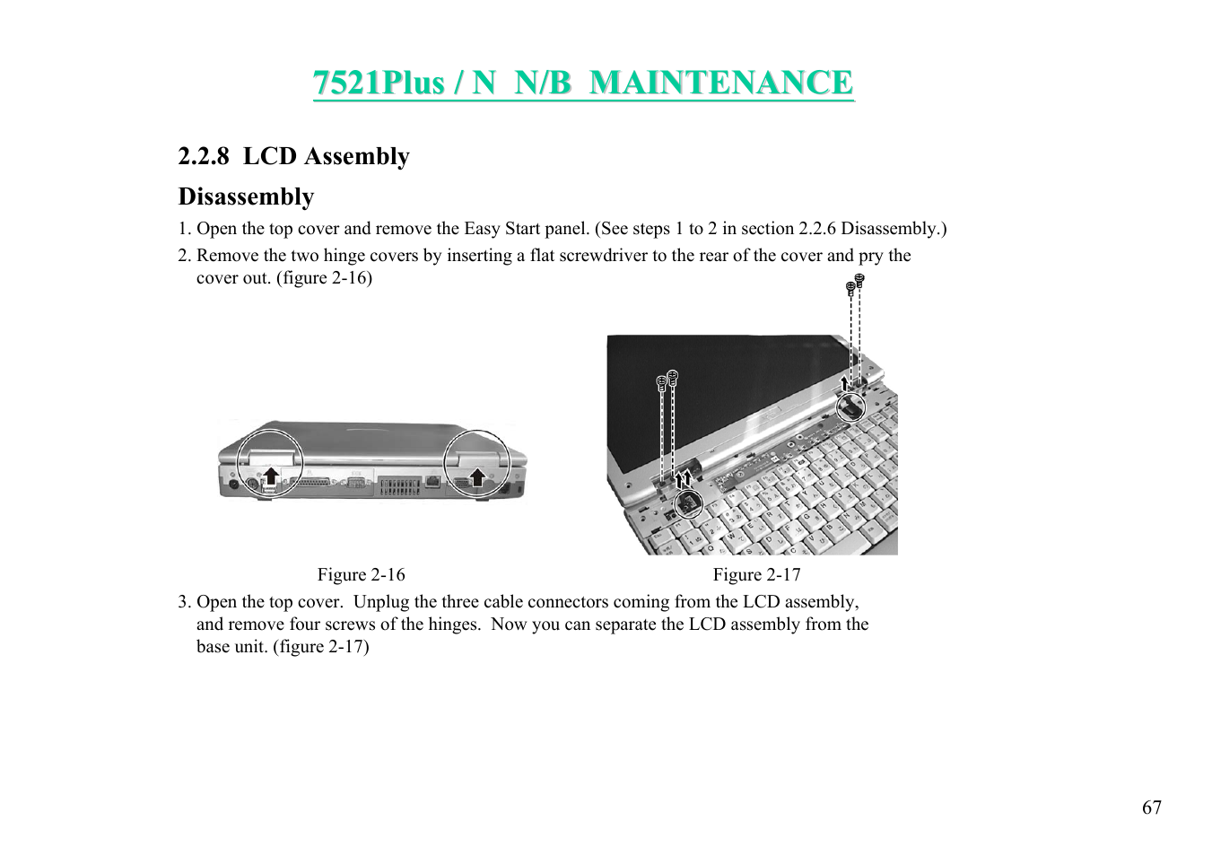 MiTAC 7521 PLUS/N User Manual | Page 68 / 180