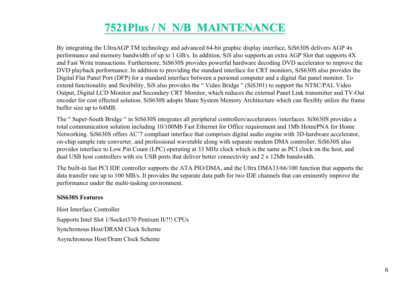 MiTAC 7521 PLUS/N User Manual | Page 7 / 180