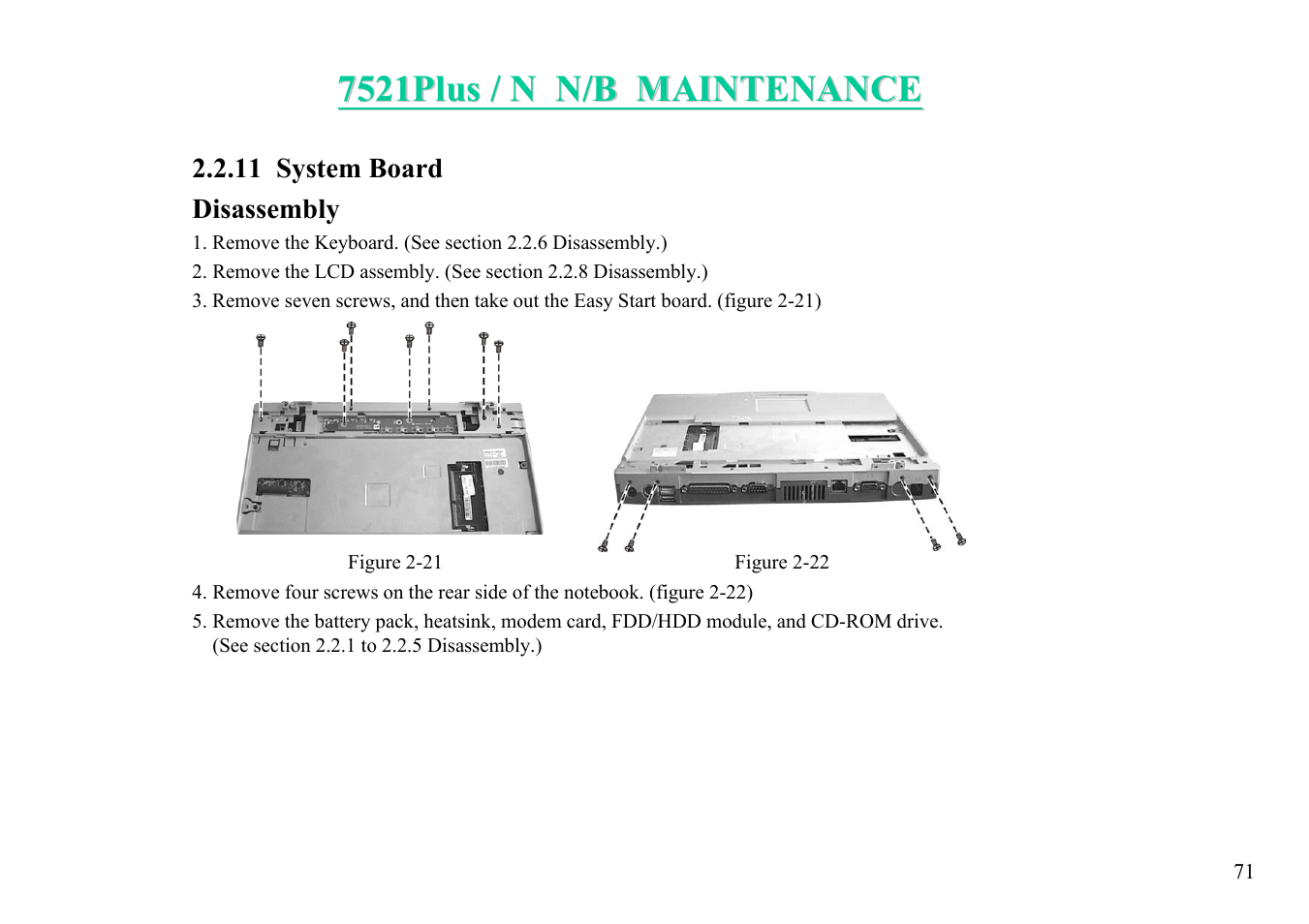 MiTAC 7521 PLUS/N User Manual | Page 72 / 180