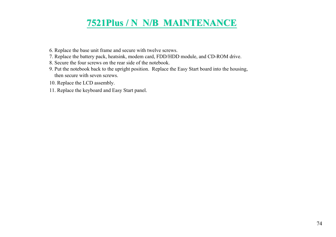 MiTAC 7521 PLUS/N User Manual | Page 75 / 180