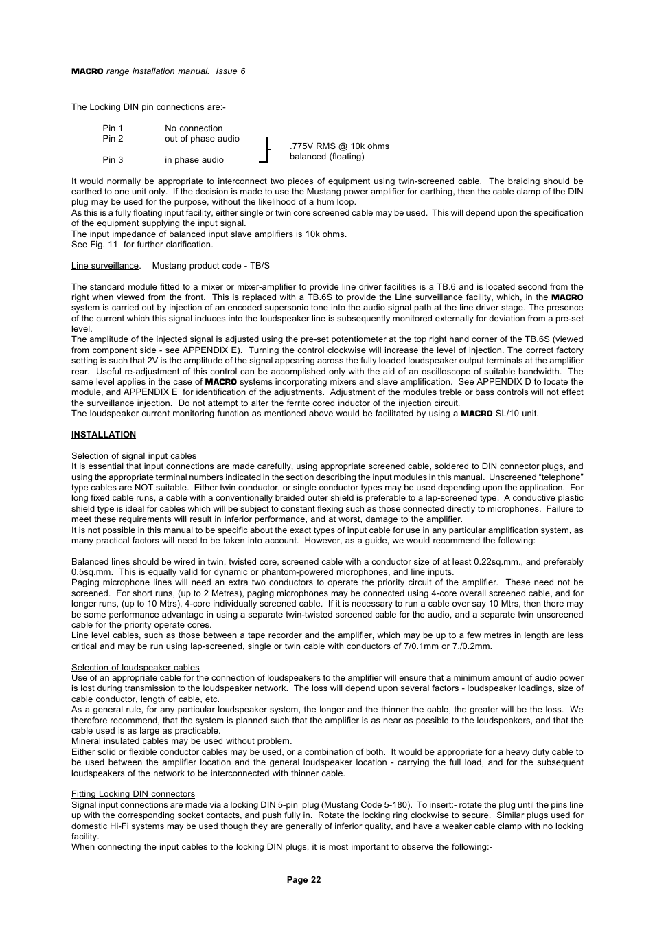 Mustang Communications M100/SD User Manual | Page 22 / 30