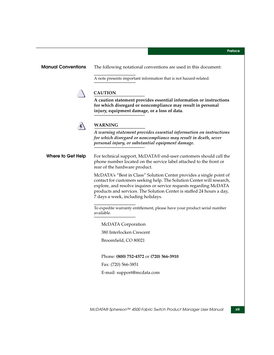 McDATA Sphereon 4500 User Manual | Page 13 / 216