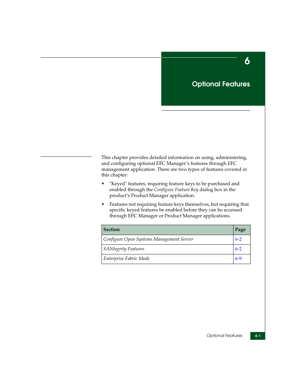 Optional features, Chapter 6 | McDATA Sphereon 4500 User Manual | Page 149 / 216