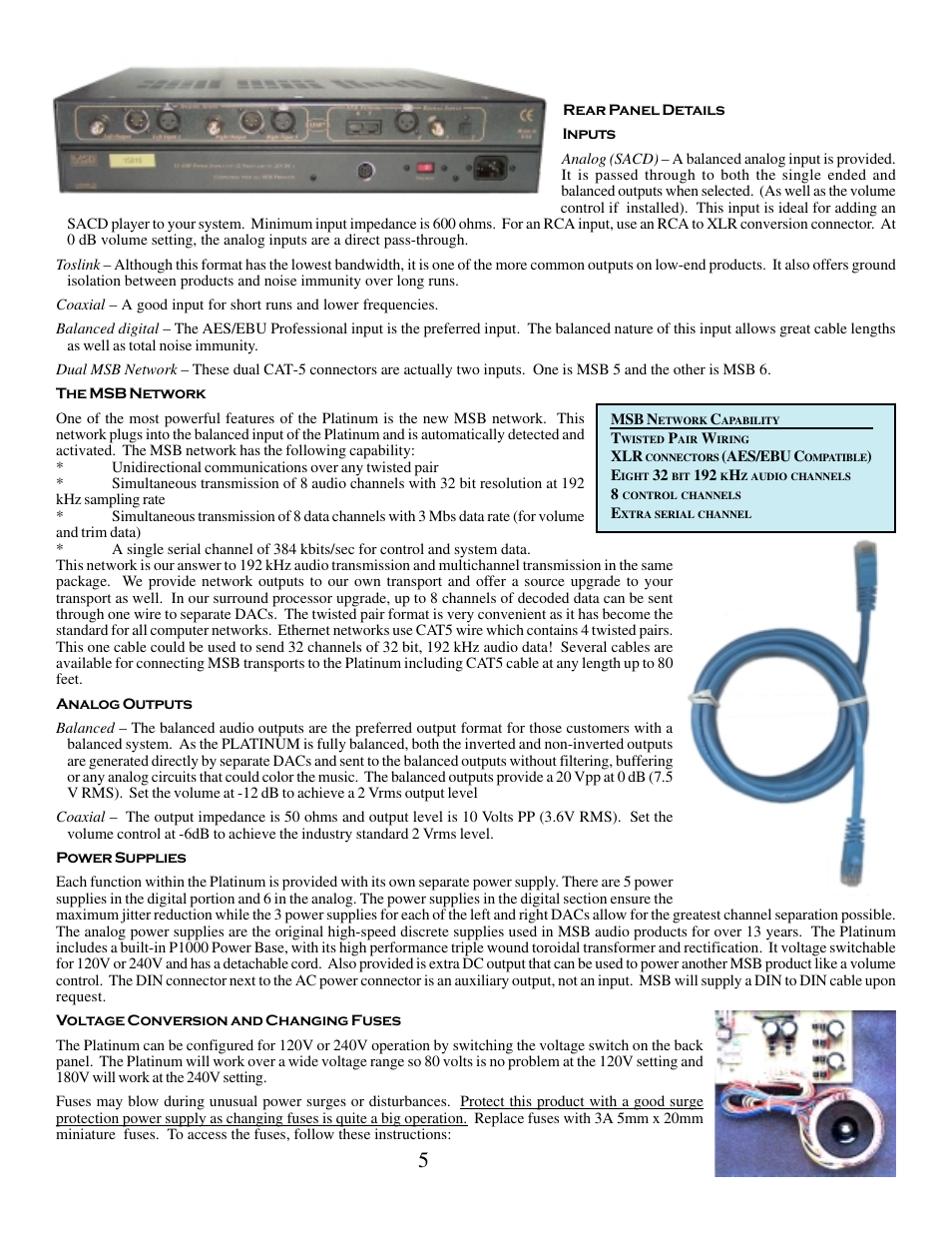 MSB Technology DAC II User Manual | Page 5 / 7