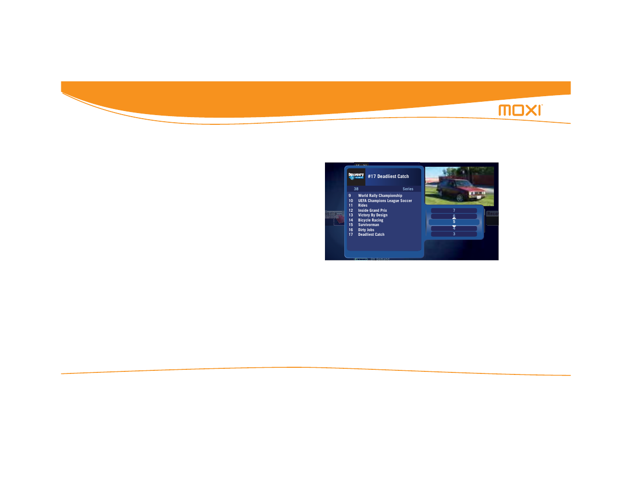 Figure 20: changing the series priority, Using moxi 18, Setting the series priority | Moxi Version 4.1 User Manual | Page 25 / 109