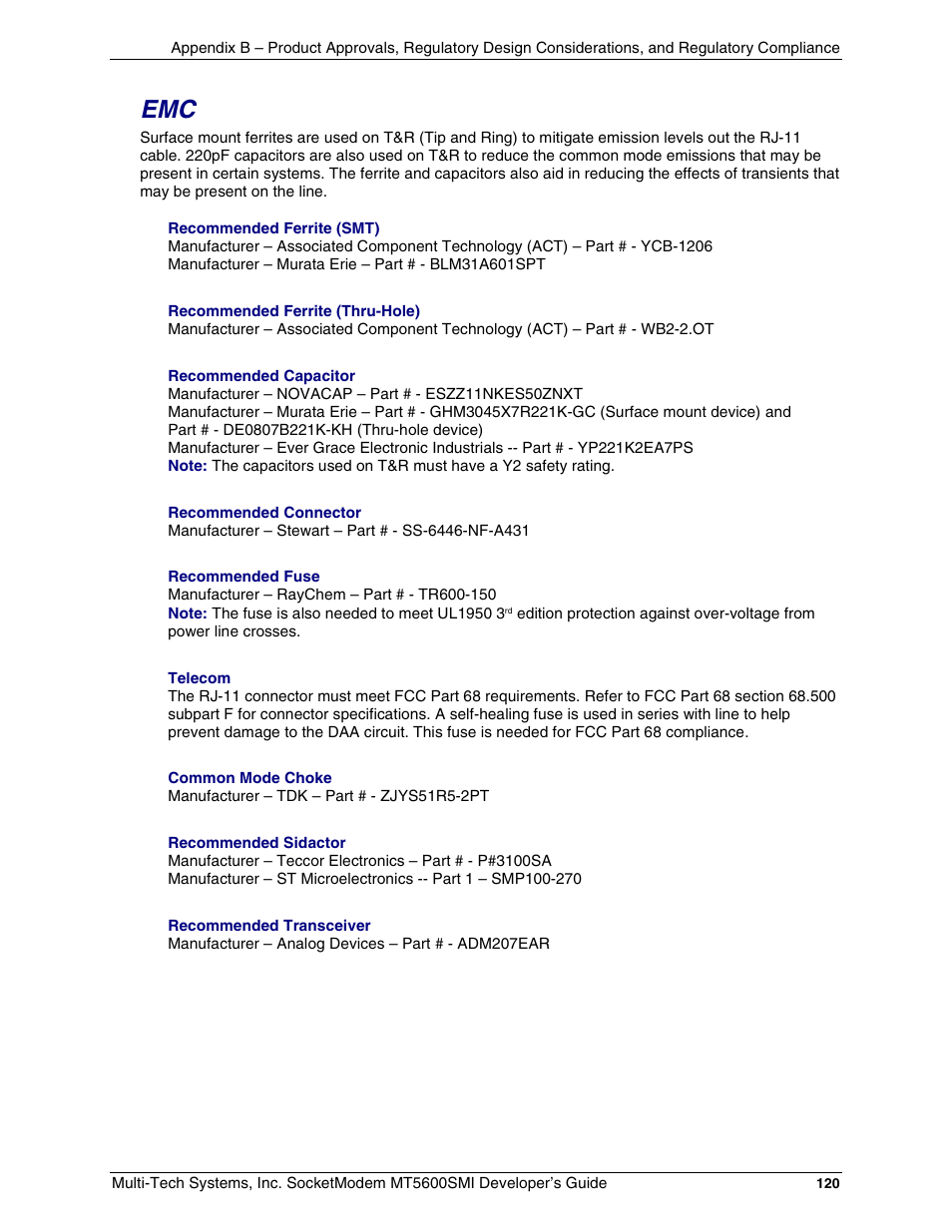 Multi-Tech Systems MT5600SMI-34 User Manual | Page 120 / 134