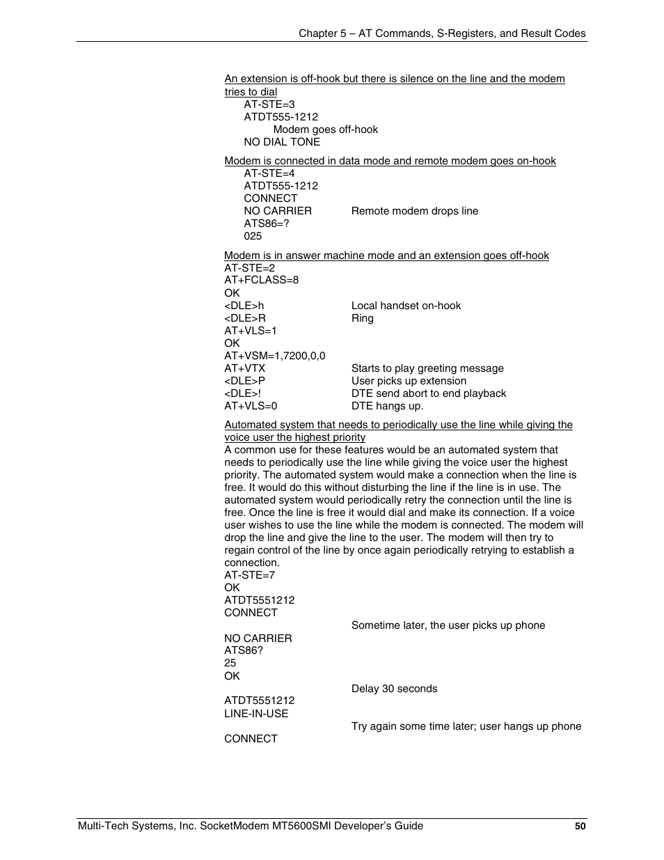 Multi-Tech Systems MT5600SMI-34 User Manual | Page 50 / 134