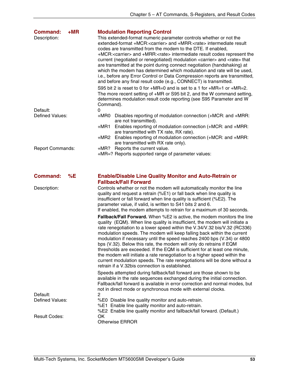 Multi-Tech Systems MT5600SMI-34 User Manual | Page 53 / 134
