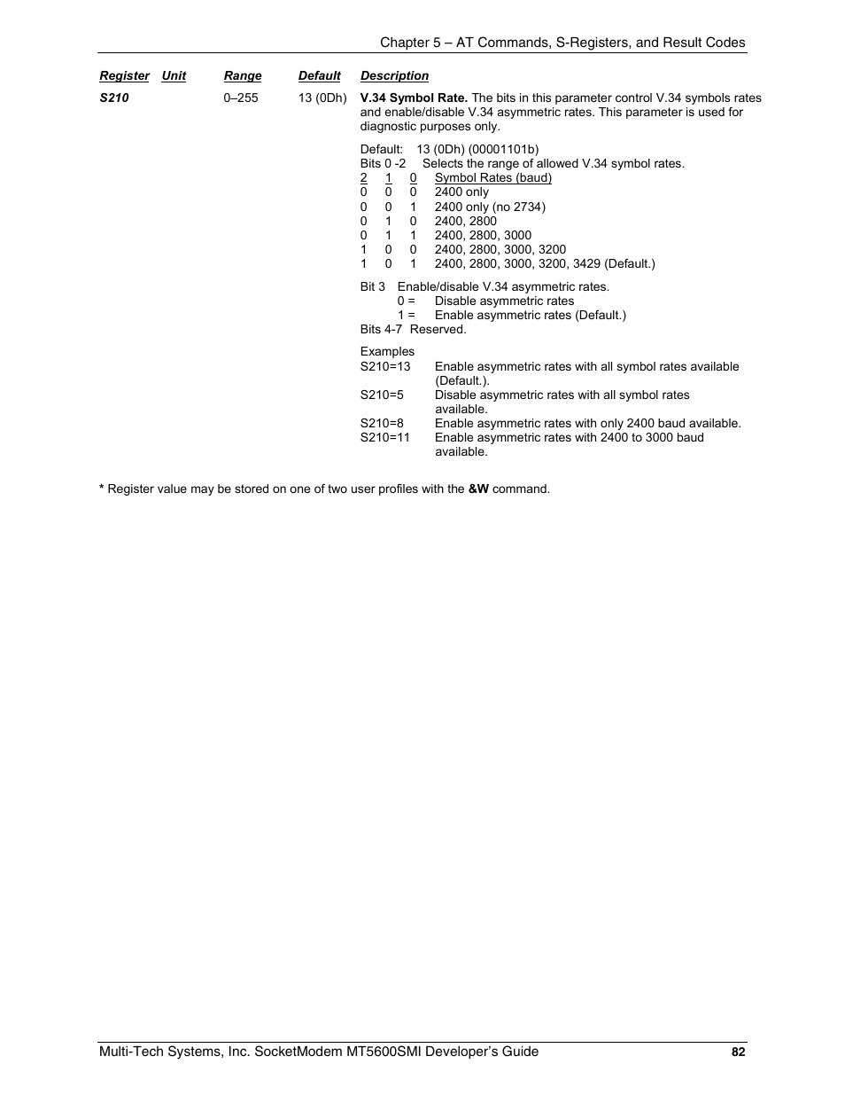 Multi-Tech Systems MT5600SMI-34 User Manual | Page 82 / 134