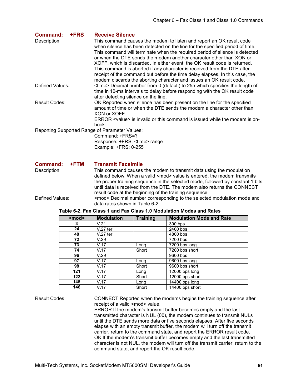 Multi-Tech Systems MT5600SMI-34 User Manual | Page 91 / 134