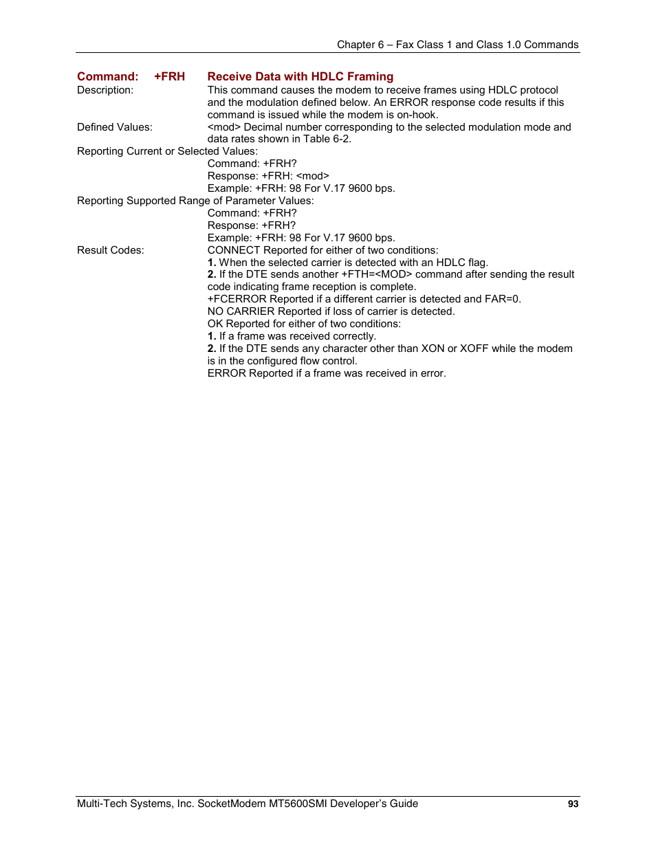 Multi-Tech Systems MT5600SMI-34 User Manual | Page 93 / 134