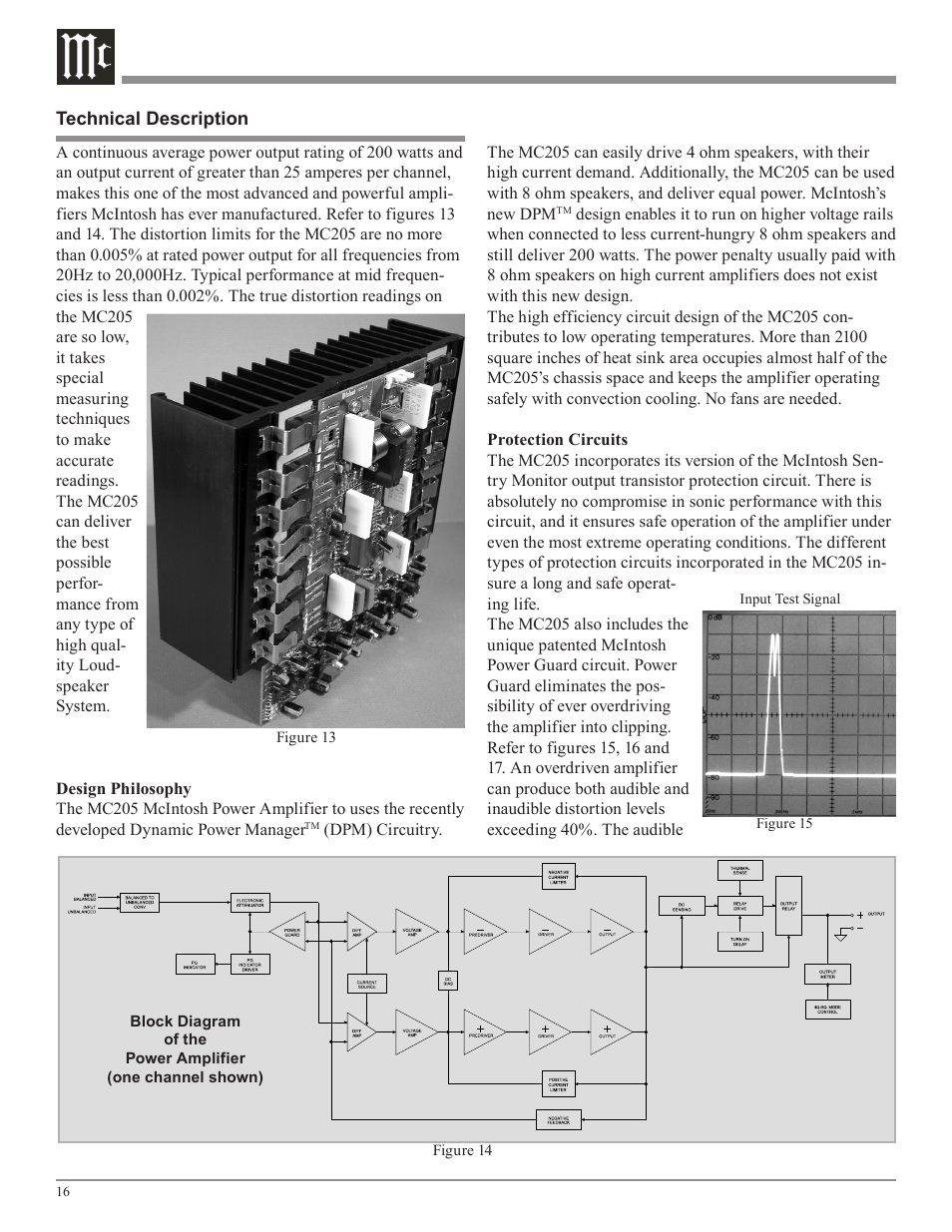 McIntosh MC205 User Manual | Page 16 / 20