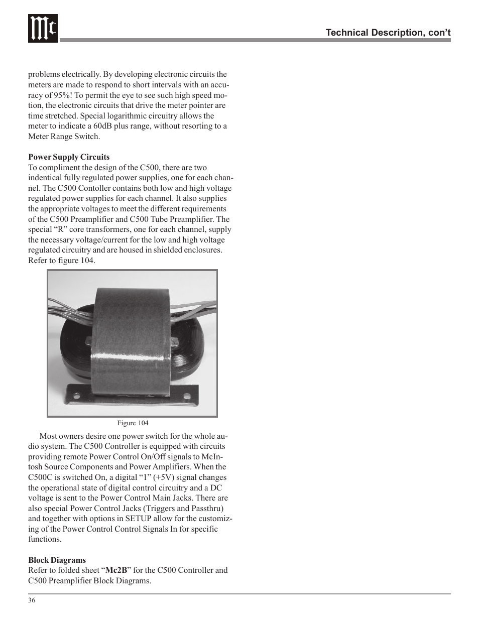 McIntosh C500 User Manual | Page 36 / 40