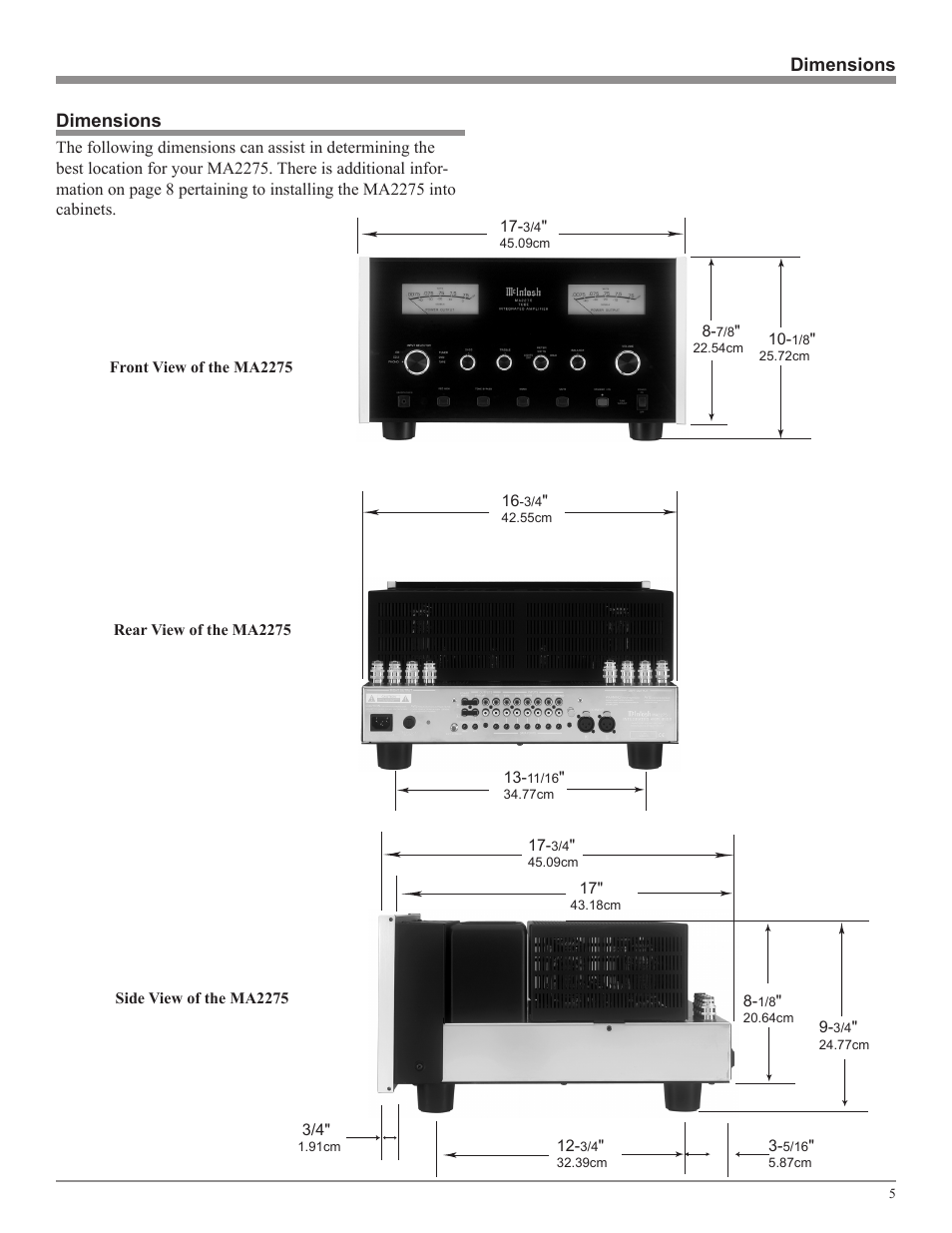 McIntosh MA2275 User Manual | Page 5 / 24
