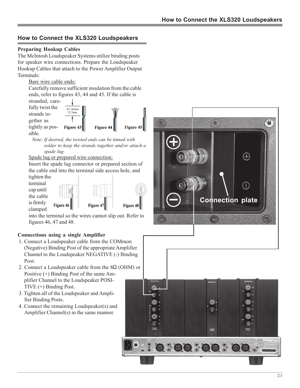 Connection plate | McIntosh XLS360 User Manual | Page 21 / 28