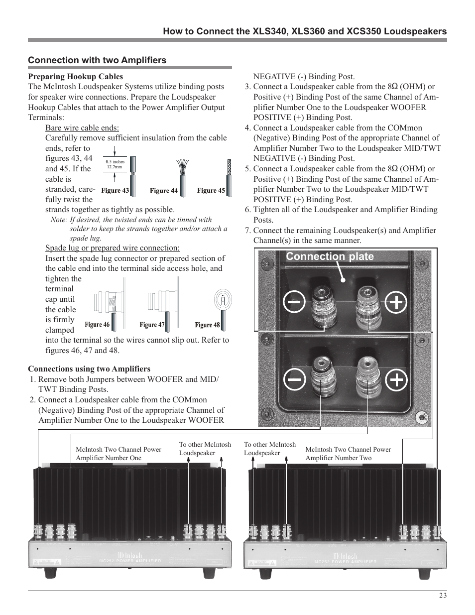 Connection plate | McIntosh XLS360 User Manual | Page 23 / 28