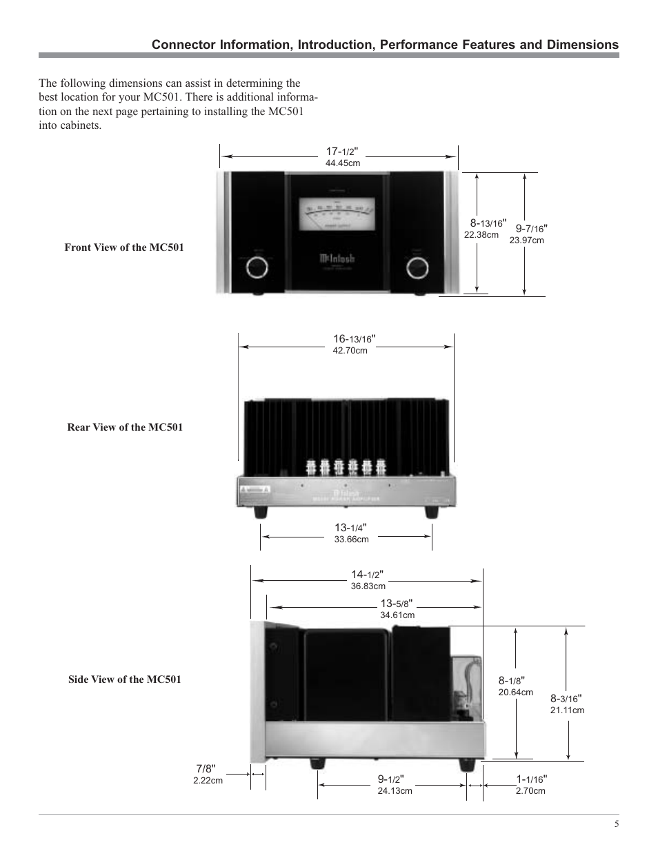McIntosh MC501 User Manual | Page 5 / 20