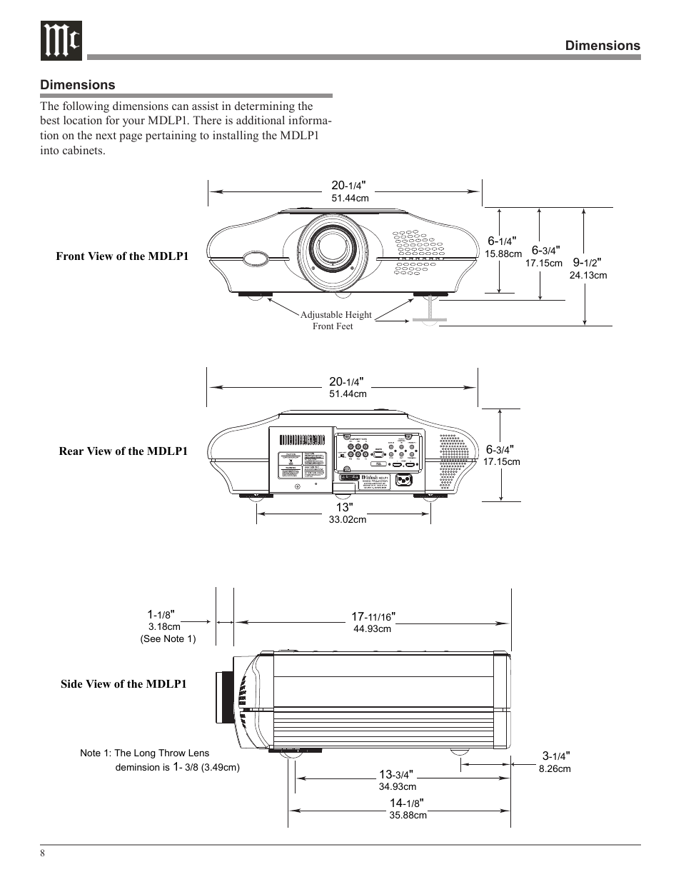 McIntosh MDLP1 User Manual | Page 8 / 32